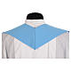 Blue chasuble in shiny polyester with Chi-Rho s6