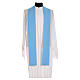 Blue Chi-Rho Chasuble in shiny polyester s5