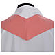 Pink chasuble in shiny polyester with Chi-Rho s6