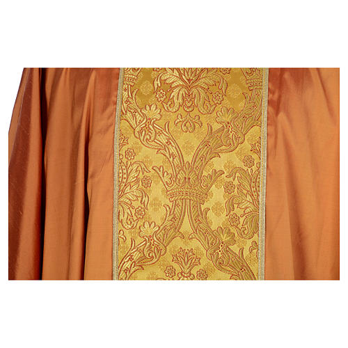 Casula sacerdotale seta oro 100% ricamo dorato 4
