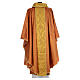 Casula sacerdotale seta oro 100% ricamo dorato s3