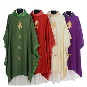 Chasuble with central IHS and crosses