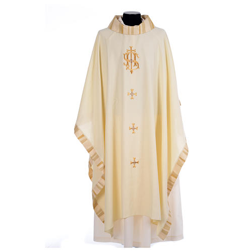 Chasuble with central IHS and crosses 5