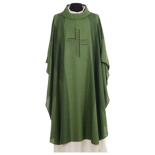 Kasel Polyester stilisierten bestickten Kreuz 3