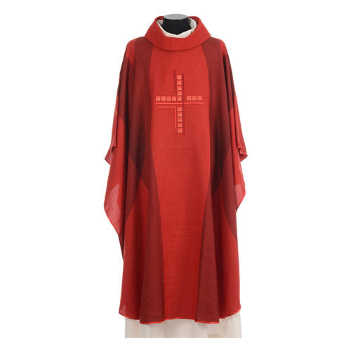 Kasel Polyester stilisierten bestickten Kreuz 4