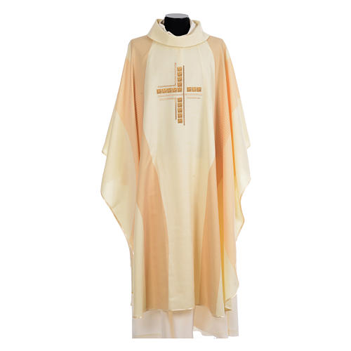 Kasel Polyester stilisierten bestickten Kreuz 5