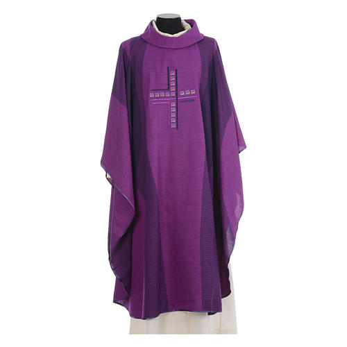 Kasel Polyester stilisierten bestickten Kreuz 6