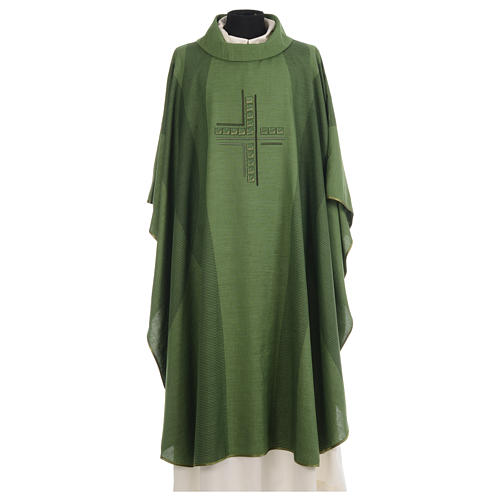 Priest Chasuble embroidered with stylized cross 3