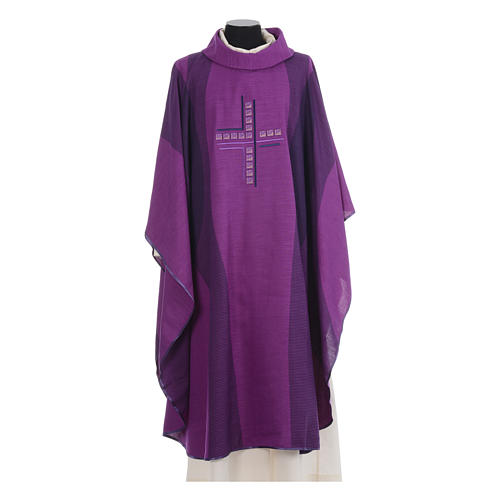 Priest Chasuble embroidered with stylized cross 6