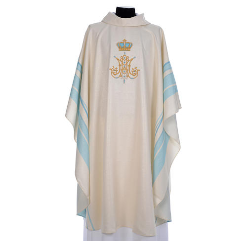Chasuble with Marian symbol embroidery 1