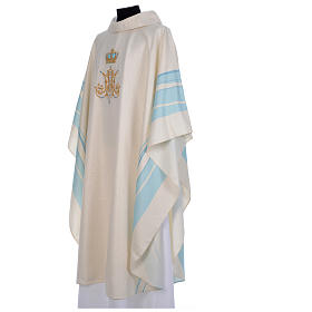 Casulas: Casula mariana com iniciais Santíssimo Nome de Maria