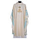White Chasuble with Marian symbol embroidery s1