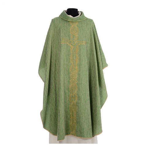 Priest Chasuble embroidered with large cross design 3