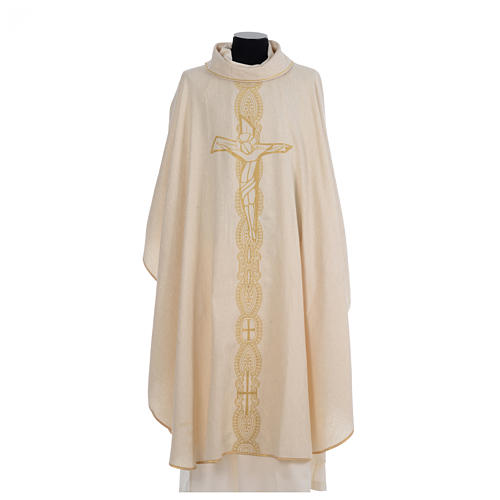 Priest Chasuble embroidered with large cross design 5
