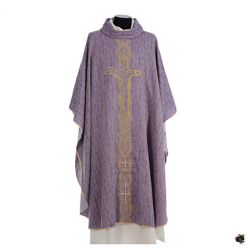 Priest Chasuble embroidered with large cross design 6
