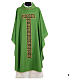 Liturgical chasuble with cross embroidery s3