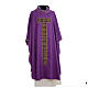 Liturgical chasuble with cross embroidery s6