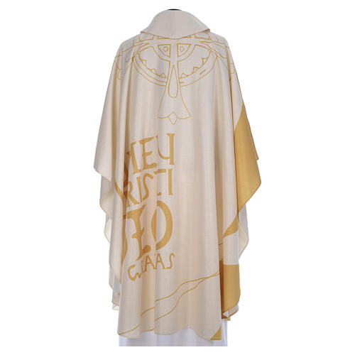 Casula liturgica con decori in oro 3