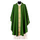 Chasuble in polyester with golden line and cross Vatican fabric s3
