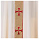 Chasuble in polyester with golden line and cross Vatican fabric s5