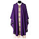 Chasuble in polyester with golden line and cross Vatican fabric s7