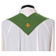 Gothic Chasuble in polyester with golden line and cross Vatican fabric s11