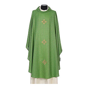 Chasuble 85% wool 15% lurex embroidered with three crosses Gamma