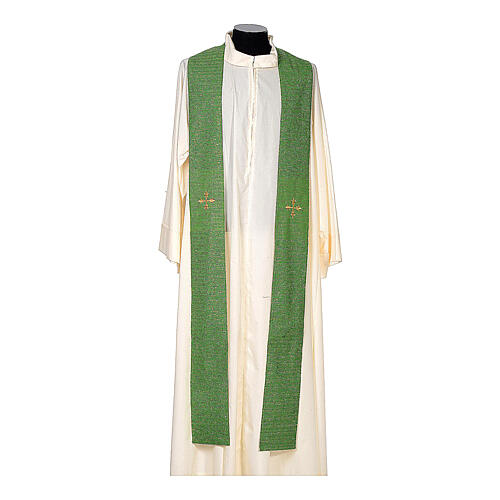 Chasuble 85% wool 15% lurex embroidered with three crosses Gamma 4