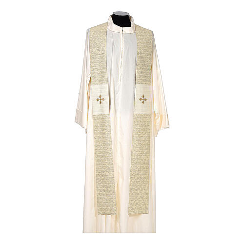 Latin Chasuble 85% wool 15% lurex embroidered with three crosses 5