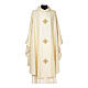 Latin Chasuble 85% wool 15% lurex embroidered with three crosses s3