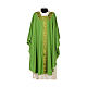 Chasuble 100% wool textured fabric with decorated neckline and gallon Gamma s3