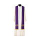 Catholic Chasuble 100% wool textured fabric with decorated neckline and gallon Gamma s10