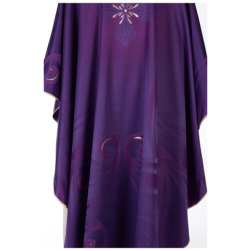Chasuble with machine embroidery wool silk lurex Gamma 7