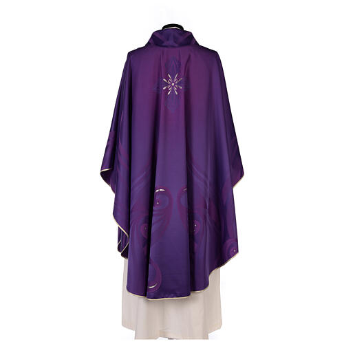 Chasuble with machine embroidery wool silk lurex Gamma 9