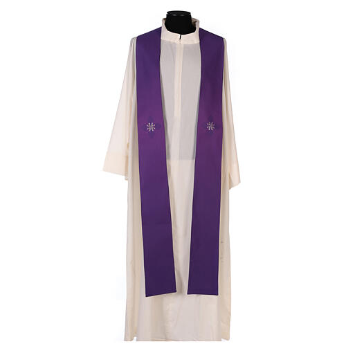 Chasuble with machine embroidery wool silk lurex Gamma 10
