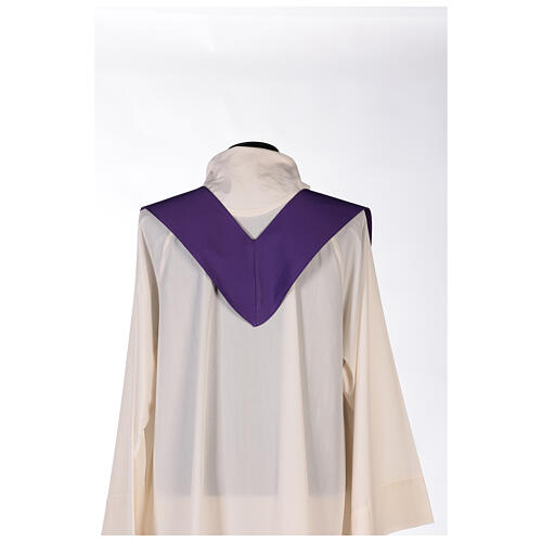 Chasuble with machine embroidery wool silk lurex Gamma 11