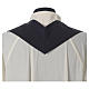 Chasuble in polyester Chi-Rho bread and fish, black s7
