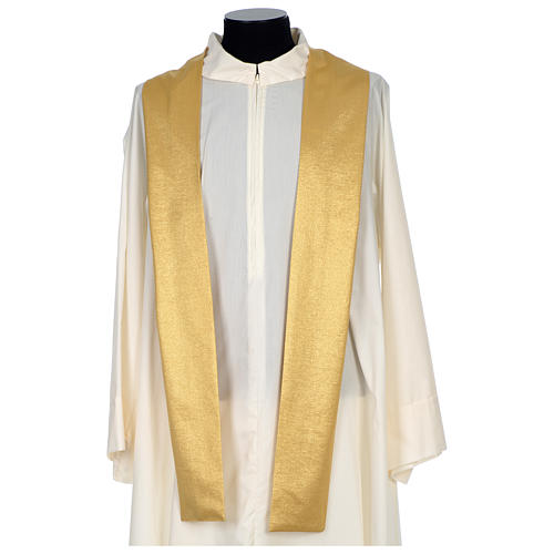 Monastic Chasuble with wheat lantern and thin satin cross 80% wool 20% lurex 7