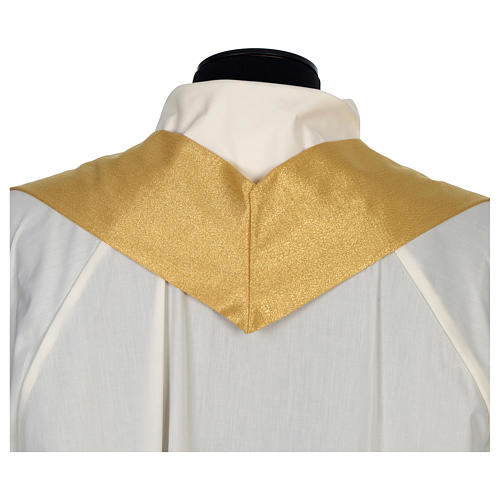 Monastic Chasuble with wheat lantern and thin satin cross 80% wool 20% lurex 8
