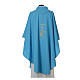 Chasuble in polyester wheat lantern and thin cross, light blue s2