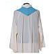 Chasuble in polyester wheat lantern and thin cross, light blue s6