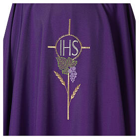Chasuble with flower decorations, 100% polyester