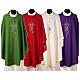 Chasuble with flower decorations, 100% polyester s1