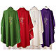 Chasuble with flower decorations, 100% polyester s8