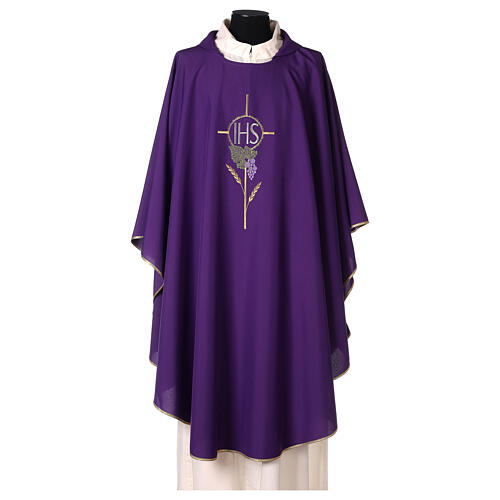 Chasuble 100% polyester décorations florales 6