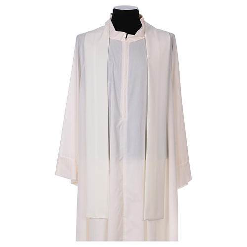 Liturgical Chasuble with cross wheat and Alpha in polyester 4