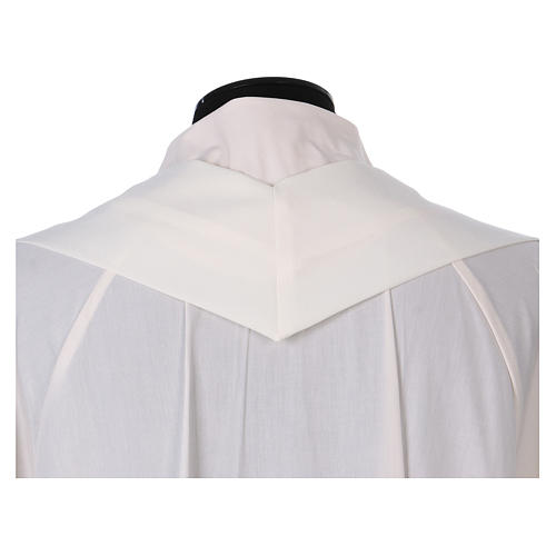 Liturgical Chasuble with cross wheat and Alpha in polyester 5