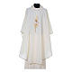 Chasuble in polyester cross wheat and grapes s5