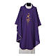 Chasuble in polyester cross wheat and grapes s6
