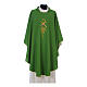 Gothic Chasuble with cross wheat and grapes in polyester s3
